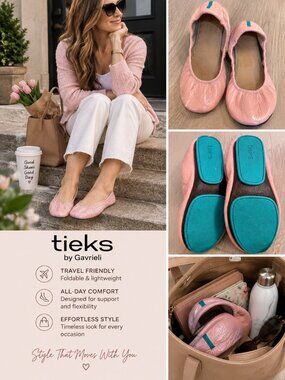 Tieks by Gavrieli cotton candy Patent Leather Flats size 7